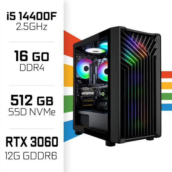 PC Gamer UltraPC Intel Core i5 14400F/512GB SSD/16GB/RTX3060 12GB Intel Core i5 UltraPC, Ultra Pc Gamer Maroc