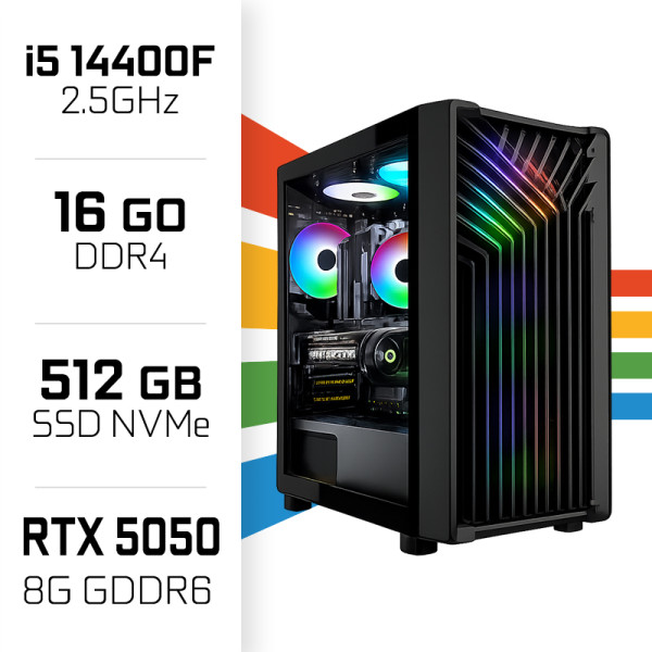 PC Gamer UltraPC Intel Core i5 14400F/512GB SSD/16GB/RTX5050 Intel Core i5 UltraPC, Ultra Pc Gamer Maroc