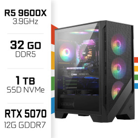 PC Gamer UltraPC Ryzen 5 9600X/32GB DDR5/1TB SSD/RTX5070 AMD Ryzen 5 UltraPC, Ultra Pc Gamer Maroc
