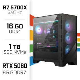 PC Gamer Ultrapc Ryzen 7 5700X/16GB/1TB SSD/RTX5060 AMD Ryzen 7 UltraPC, Ultra Pc Gamer Maroc
