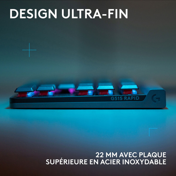 Logitech G G515 RAPID TKL Noir Claviers Logitech, Ultra Pc Gamer Maroc