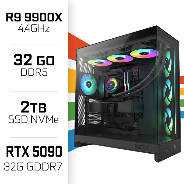 PC Gamer UltraPC Ryzen 9 9900X/2TB SSD/32GB DDR5/RTX5090 AMD Ryzen 9 UltraPC, Ultra Pc Gamer Maroc
