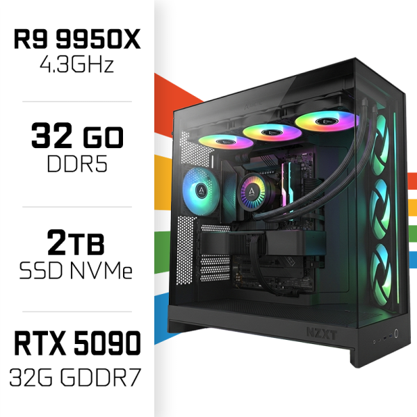 PC Gamer UltraPC Ryzen 9 9950X/2TB SSD/32GB DDR5/RTX5090 32GB AMD Ryzen 9 UltraPC, Ultra Pc Gamer Maroc