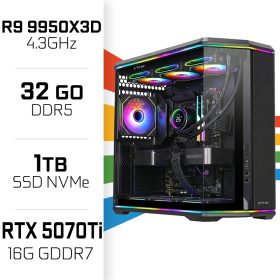 PC Gamer UltraPC Ryzen 9 9950X3D/1TB SSD/32GB DDR5/RTX5070TI AMD Ryzen 9 UltraPC, Ultra Pc Gamer Maroc