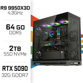 PC Gamer UltraPC Ryzen 9 9950X3D/2TB SSD/64GB DDR5/RTX5090 32GB AMD Ryzen 9 UltraPC, Ultra Pc Gamer Maroc