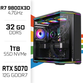 PC Gamer UltraPC Ryzen 7 9800X3D/1TB SSD/32GB DDR5/RTX5070 AMD Ryzen 7 UltraPC, Ultra Pc Gamer Maroc