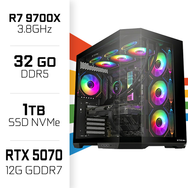 PC Gamer UltraPC Ryzen 7 9700X/32GB DDR5/1TB SSD/RTX5070 AMD Ryzen 7 UltraPC, Ultra Pc Gamer Maroc