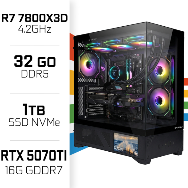 PC Gamer UltraPC Ryzen 7 7800X3D/1TB SSD/32GB DDR5/RTX5070Ti AMD Ryzen 7 UltraPC, Ultra Pc Gamer Maroc