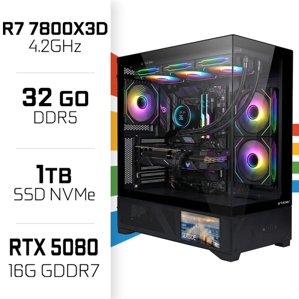 PC Gamer UltraPC Ryzen 7 7800X3D/1TB SSD/32GB DDR5/RTX5080 AMD Ryzen 7 UltraPC, Ultra Pc Gamer Maroc