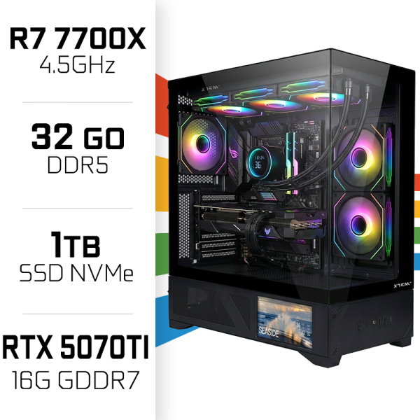 PC Gamer UltraPC Ryzen 7 7700X/1TB SSD/32GB DDR5/RTX5070Ti AMD Ryzen 7 UltraPC, Ultra Pc Gamer Maroc