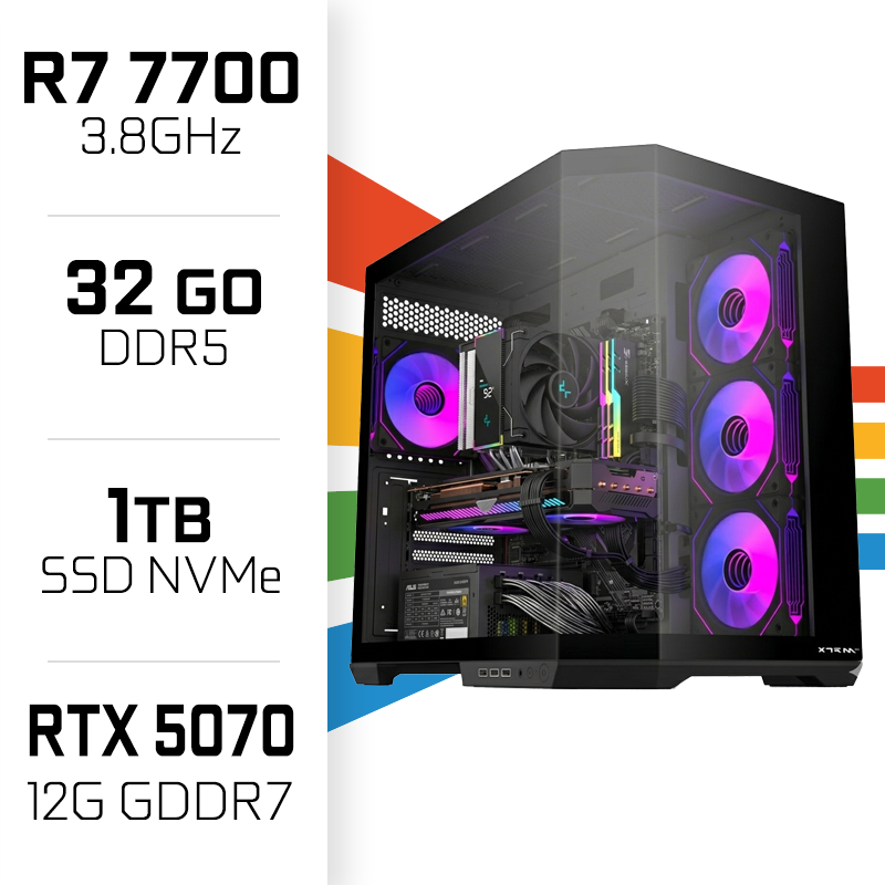 【新品】 RTX5070 Ryzen 7 7700 DDR5 32GB PC Gamer UltraPC Ryzen 7 7700/32GB DDR5/1TB SSD/RTX5070 AMD Ryzen 7
