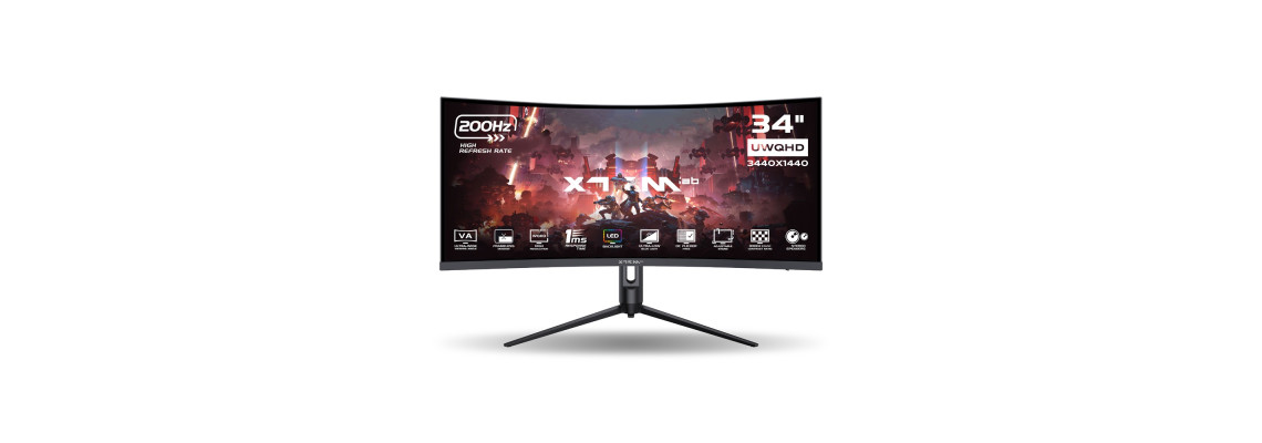 XTRMLAB X34G20VCQ 34" 200Hz Curved WQHD