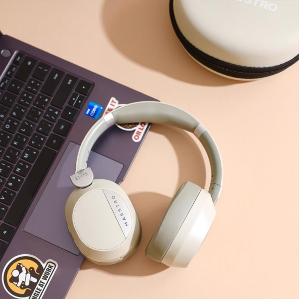Maestro ELITE Bluetooth Casque - Cream Casques Goui, Ultra Pc Gamer Maroc