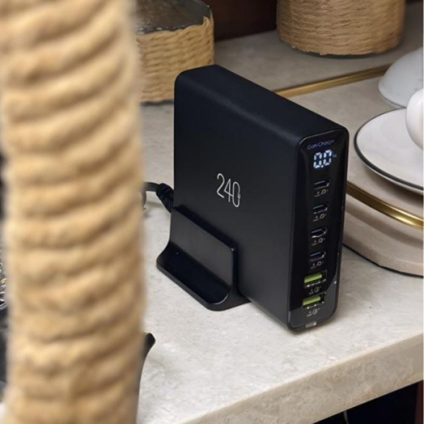 Goui GAN 240 Chargeur bureau 6 Ports Prise EU Power bank Goui, Ultra Pc Gamer Maroc