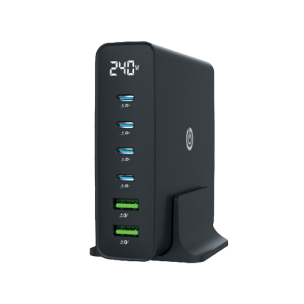 Goui GAN 240 Chargeur bureau 6 Ports Prise EU Power bank Goui, Ultra Pc Gamer Maroc