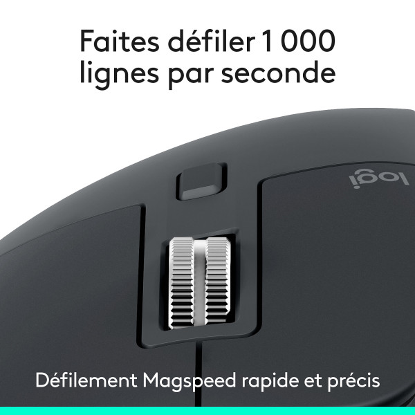 Logitech MX Master 3S Bluetooth Edition(Graphite) Souris Logitech, Ultra Pc Gamer Maroc