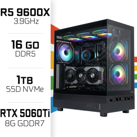 PC Gamer UltraPC Ryzen 5 9600X/16GB DDR5/1TB SSD/RTX5060TI 8GB AMD Ryzen 5 UltraPC, Ultra Pc Gamer Maroc