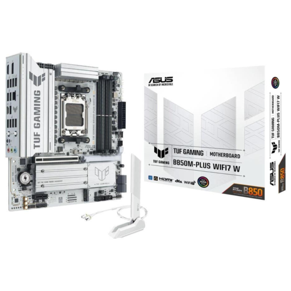 ASUS TUF GAMING B850M-PLUS WiFi7 White Socket AM5 ASUS, Ultra Pc Gamer Maroc