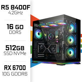 PC Gamer UltraPC Ryzen 5 8400F/512GB SSD/16GB DDR5/RTX6700 AMD Ryzen 5 UltraPC, Ultra Pc Gamer Maroc