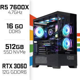 PC Gamer UltraPC Ryzen 5 7600X/16GB DDR5/512GB SSD/RTX3060 12GB AMD Ryzen 5 UltraPC, Ultra Pc Gamer Maroc