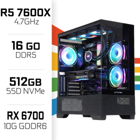 PC Gamer UltraPC Ryzen 5 7600X/16GB DDR5/512GB SSD/RX6700 AMD Ryzen 5 UltraPC, Ultra Pc Gamer Maroc