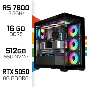 PC Gamer UltraPC Ryzen 5 7600/16GB DDR5/512GB SSD/RTX5050 AMD Ryzen 5 UltraPC, Ultra Pc Gamer Maroc