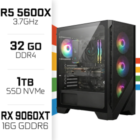 PC Gamer UltraPC Ryzen5 5600X/32GB/1TB SSD/RX9060XT 16G AMD Ryzen 5 UltraPC, Ultra Pc Gamer Maroc