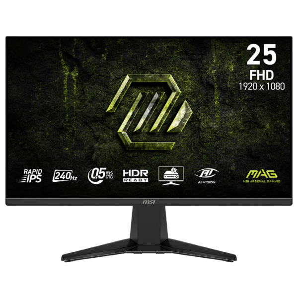 MSI MAG 255F X24 24.5" Fast IPS 0.5ms 240Hz Moniteurs Gamer MSI, Ultra Pc Gamer Maroc