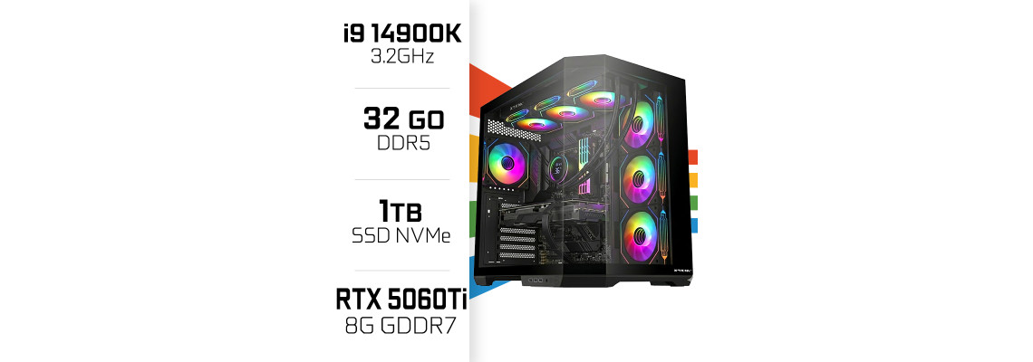 PC Gamer i9 14900K/1TB SSD/32GB DDR5/RTX5060TI 8GB Intel Core i9 Ul...