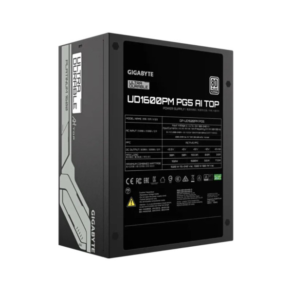 Gigabyte UD1600PM PG5 AI TOP 80 Plus Platinum 1600W Plus de 900 W Gigabyte, Ultra Pc Gamer Maroc