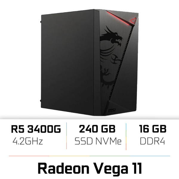 PC PRO UltraPC Ryzen 5 3400G/16GB/240GB SSD/Radeon Vega 11 PC Pro UltraPC, Ultra Pc Gamer Maroc