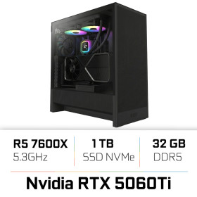 PC PRO UltraPC Ryzen 5 7600X/32GB/1TB SSD/RTX5060Ti 8G PC Pro UltraPC, Ultra Pc Gamer Maroc