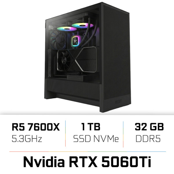 PC PRO UltraPC Ryzen 5 7600X/32GB/1TB SSD/RTX5060Ti 8G PC Pro UltraPC, Ultra Pc Gamer Maroc