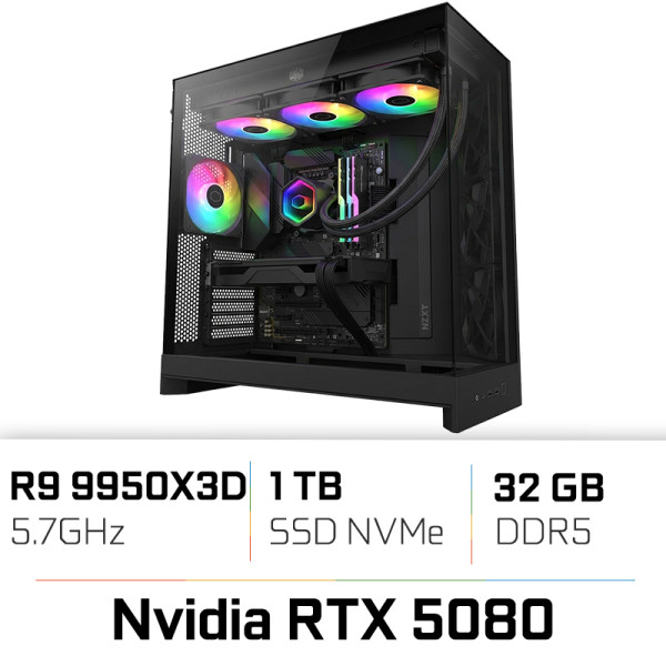 PC PRO UltraPC Rayzen 9 9950X3D /32GB/1TB SSD/RTX5080 PC Pro UltraPC, Ultra Pc Gamer Maroc