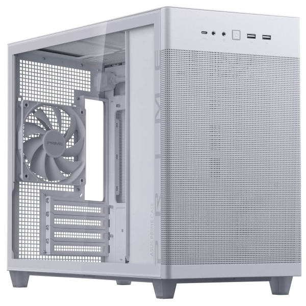 ASUS Prime AP201 TG White Les Minis Boitiers ASUS, Ultra Pc Gamer Maroc