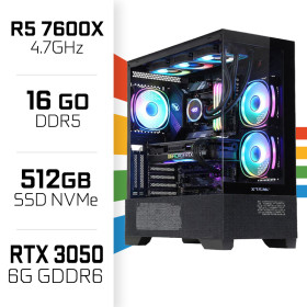 PC Gamer UltraPC Ryzen 5 7600X/16GB DDR5/512GB SSD/RTX3050 6GB AMD Ryzen 5 UltraPC, Ultra Pc Gamer Maroc