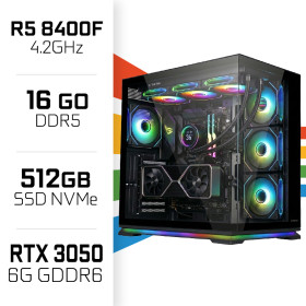 PC Gamer UltraPC Ryzen 5 8400F/512GB SSD/16GB DDR5/RTX3050 6GB AMD Ryzen 5 UltraPC, Ultra Pc Gamer Maroc