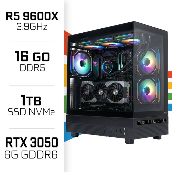 PC Gamer UltraPC Ryzen 5 9600X/16GB DDR5/1TB SSD/RTX3050 6GB AMD Ryzen 5 UltraPC, Ultra Pc Gamer Maroc