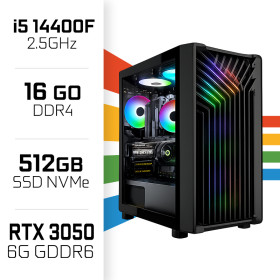 PC Gamer UltraPC Intel Core i5 14400F/512GB SSD/16GB/RTX3050 6G Intel Core i5 UltraPC, Ultra Pc Gamer Maroc