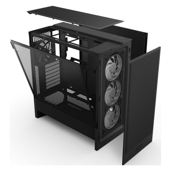 NZXT H5 Flow RGB (2024) Black ( Emballage Ouvert ) Les Moyennes Tours NZXT, Ultra Pc Gamer Maroc