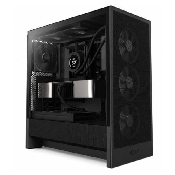 NZXT H5 Flow RGB (2024) Black ( Emballage Ouvert ) Les Moyennes Tours NZXT, Ultra Pc Gamer Maroc
