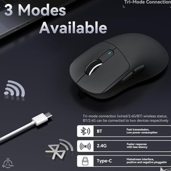 ATTACK SHARK X3 Pro (Black) Souris ATTACK SHARK, Ultra Pc Gamer Maroc