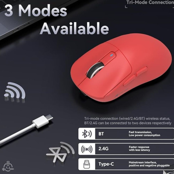 ATTACK SHARK X3 Pro (Red) Souris ATTACK SHARK, Ultra Pc Gamer Maroc