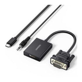 Ugreen Adaptateur VGA Male to HDMI Female (50945) Connectique UGREEN, Ultra Pc Gamer Maroc