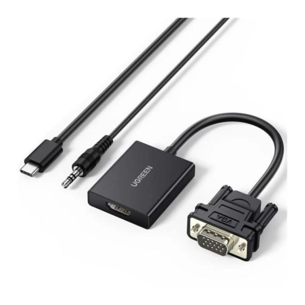 Ugreen Adaptateur VGA Male to HDMI Female (50945) Connectique UGREEN, Ultra Pc Gamer Maroc