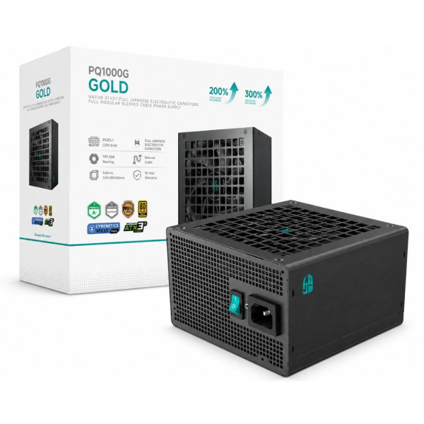 Deepcool Gamer STORM PQ1000G 80 Plus Gold 1000W Black Plus de 900 W GamerStorm by DeepCool, Ultra Pc Gamer Maroc