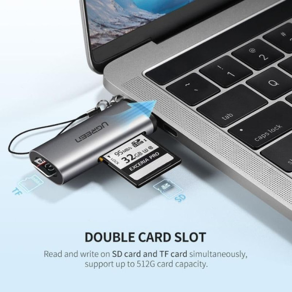Ugreen Lecteur carte mémoire USB-C 3.1 TF/SD Connectique PC UGREEN, Ultra Pc Gamer Maroc