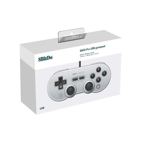 8BitDo SN30 Pro Wired - Gray Edition Périphériques de jeu 8BitDo, Ultra Pc Gamer Maroc