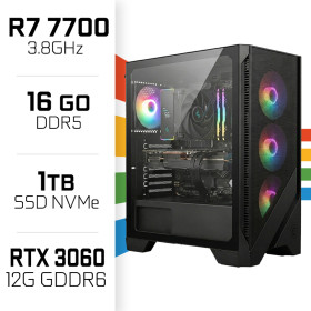 PC Gamer UltraPC Ryzen 7 7700/16GB DDR5/1TB SSD/RTX3060 12G AMD Ryzen 7 UltraPC, Ultra Pc Gamer Maroc