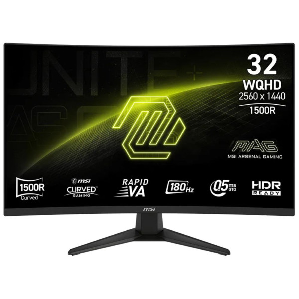 MSI MAG 321CQF E18 31,5" 0.5ms 180 Hz 2k Curved Moniteurs Gamer MSI, Ultra Pc Gamer Maroc